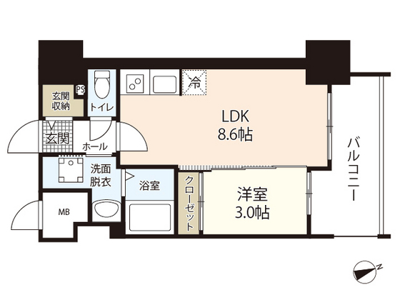 LaSante舟入本町の間取り写真