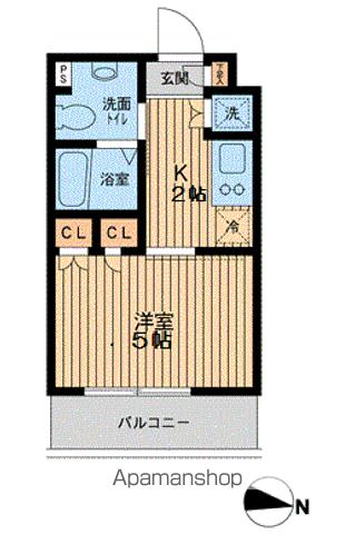 東急目黒線 武蔵小山駅 徒歩7分 7階建 築19年の間取り写真
