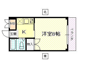 シャトー八木の間取り