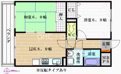 イーストナガレの間取り