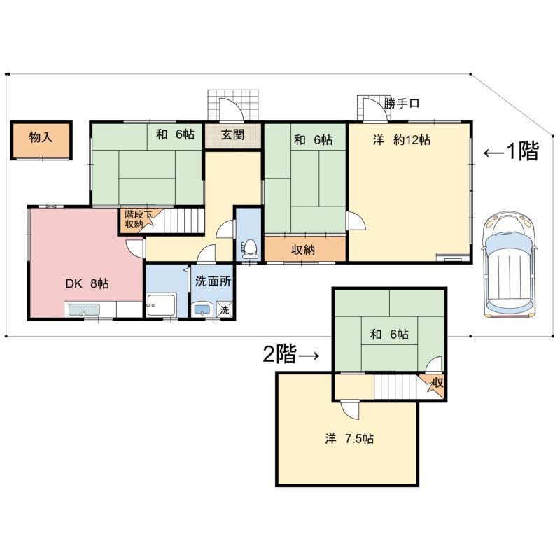 【蒲田貸家　460-2の間取り】