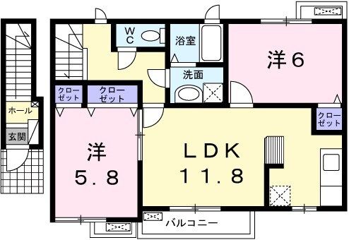 エレガントリヴの間取り