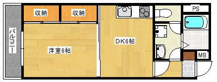 【広島市安芸区中野東のマンションの間取り】