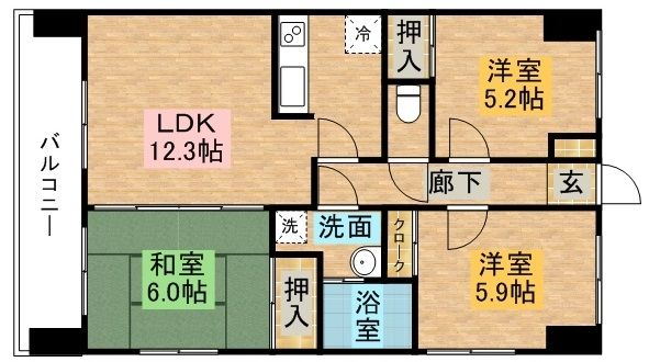 ロアール西山の間取り