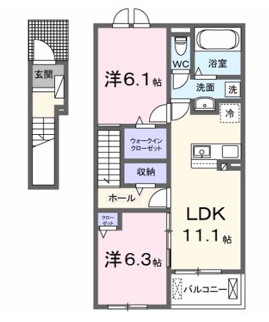 デナーダ　203号の間取り