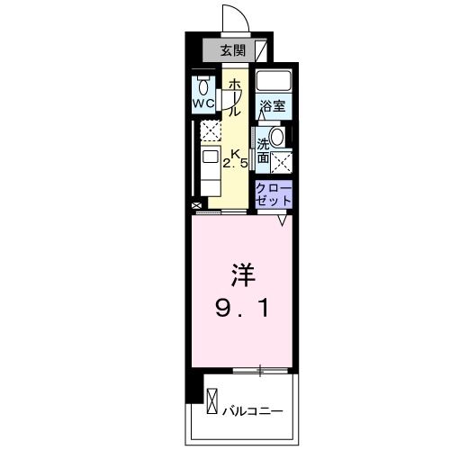 【高崎市上中居町のマンションの間取り】