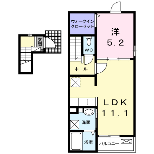 安中市原市のアパートの間取り