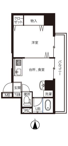 和歌山市屋形町のマンションの間取り