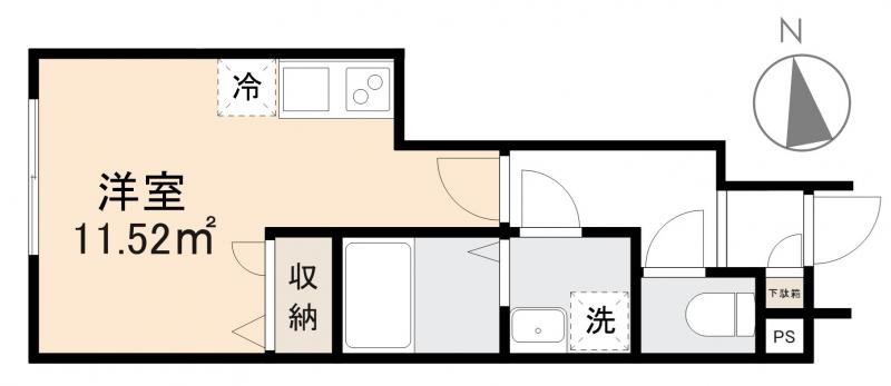 高松市宮脇町のアパートの間取り