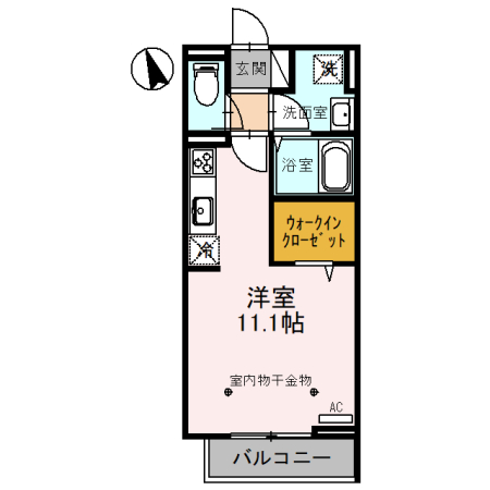 射水市三ケのアパートの間取り