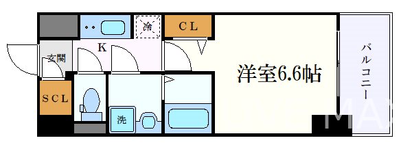 名古屋市中区橘のマンションの間取り