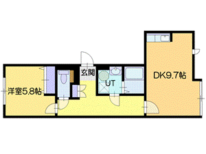 千歳市末広のマンションの間取り