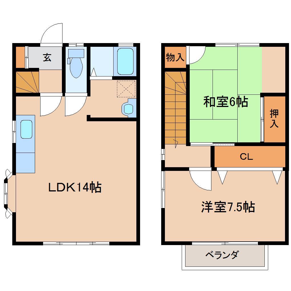 メゾンひまわり（西町）の間取り