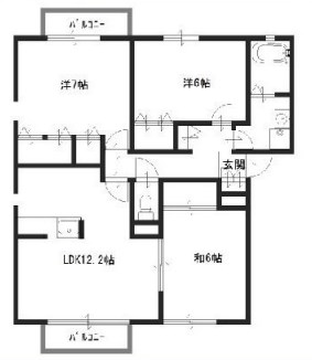 ラフィーネ田寺東の間取り