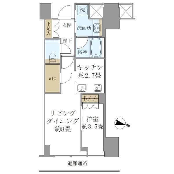 大阪市北区堂島のマンションの間取り