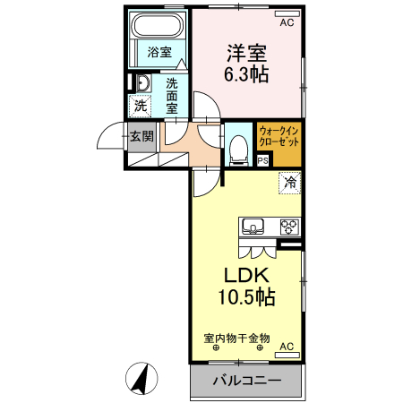 【御殿場市新橋のアパートの間取り】