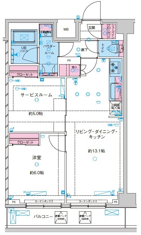 GENOVIA鐘ヶ淵の間取り