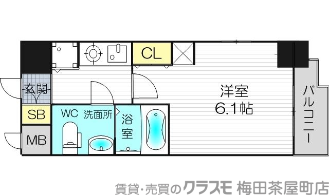 アクアプレイス天満クラシックの間取り