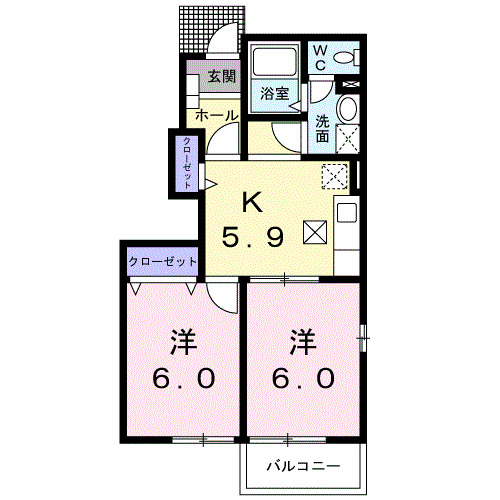 ウィン藤岡壱番館の間取り