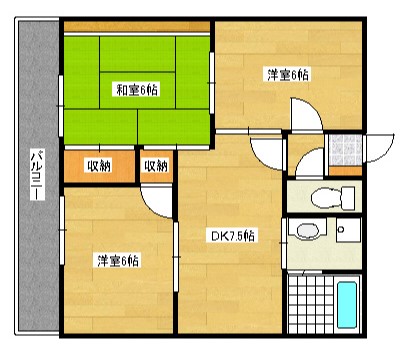 広島市安佐南区八木のマンションの間取り