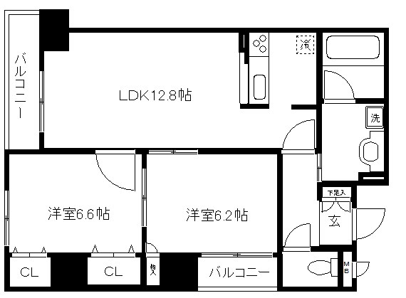 ビレイユ河原町五条の間取り