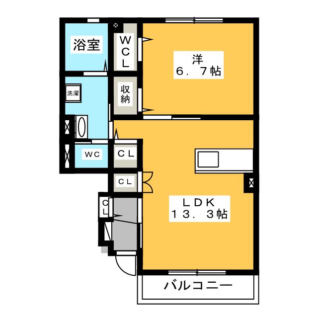 ハニー　Ａ棟の間取り