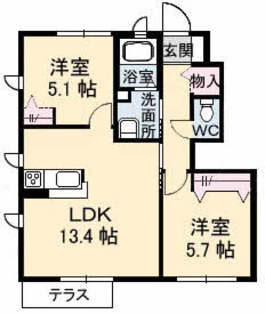 コンフォール　Ｄの間取り