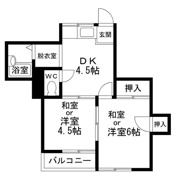 メゾン北田辺の間取り