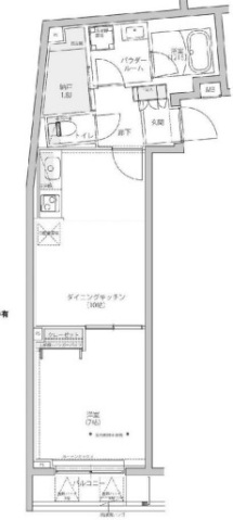 大田区東六郷のマンションの間取り