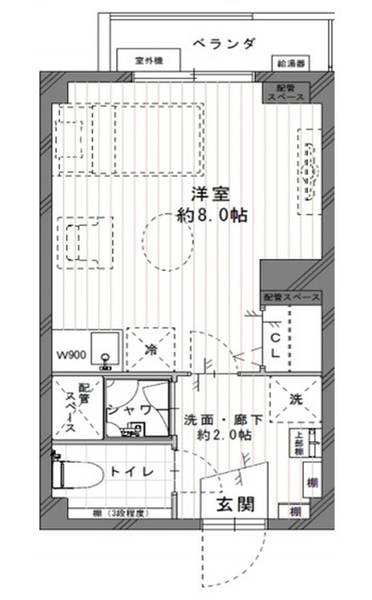 ビレッジハウス高花平3号棟の間取り