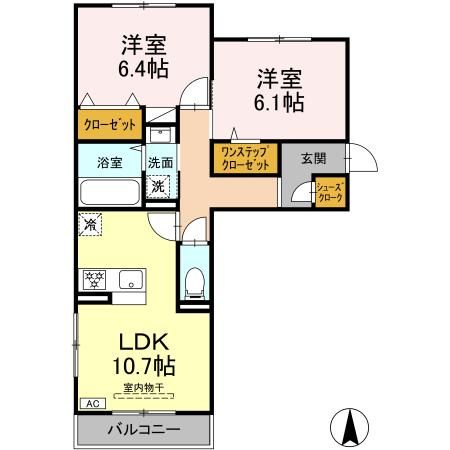 神奈川県藤沢市遠藤（アパート）の賃貸物件の間取り
