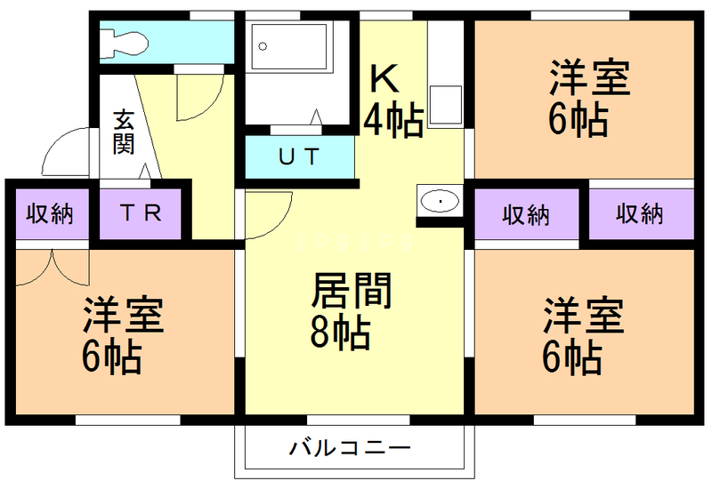 カームネス　Ｆの間取り