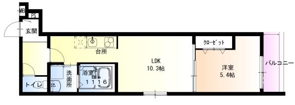 フジパレス助松町１番館の間取り