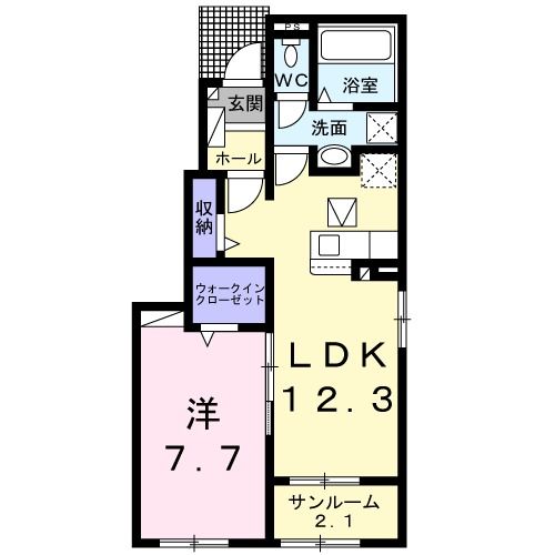 亘理郡山元町浅生原のアパートの間取り