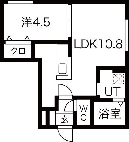 札幌市豊平区豊平四条のマンションの間取り