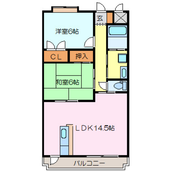 スカイマンションキャッスルの間取り