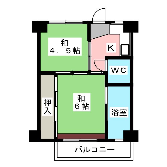 ビレッジハウス塔野地　４号棟の間取り