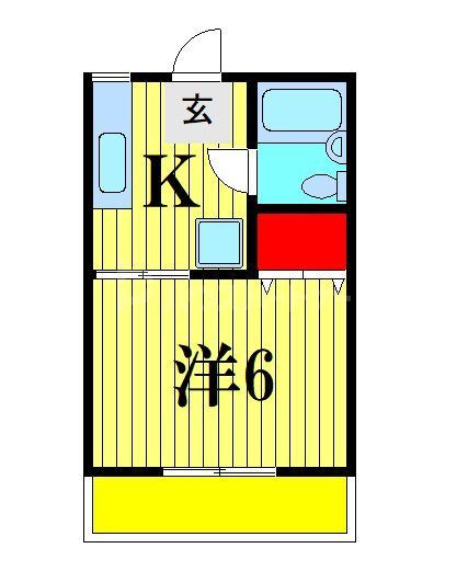 市川市南八幡のアパートの間取り