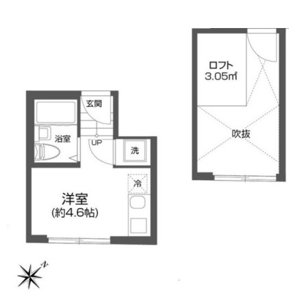 【渋谷区上原のマンションの間取り】