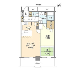 中央区日本橋浜町のマンションの間取り