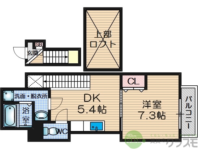 摂津市千里丘東のアパートの間取り