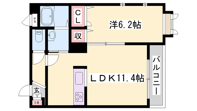 カルムリー福崎　C棟の間取り