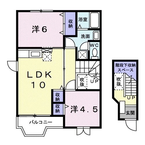 柴田郡大河原町字新南のアパートの間取り