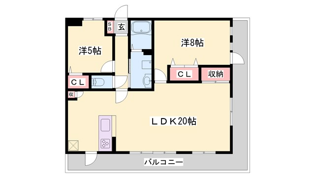 グラジオ飾磨の間取り