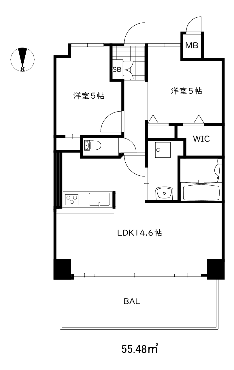 ラフィエスタ新神戸の間取り