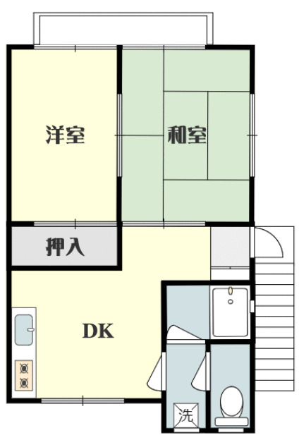 【八王子市弐分方町のアパートの間取り】