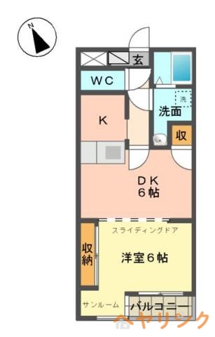 名古屋市名東区大針のマンションの間取り