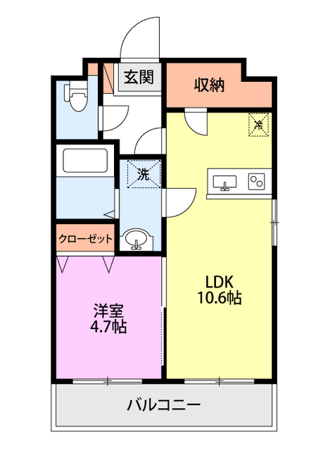 新潟市中央区米山のマンションの間取り