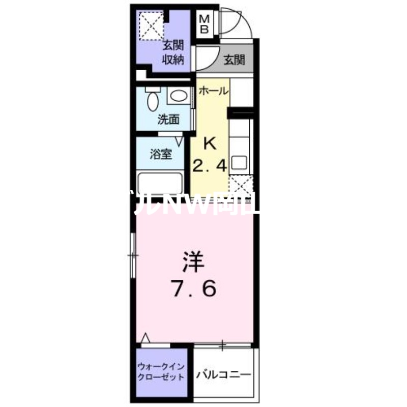 岡山市南区豊成のマンションの間取り