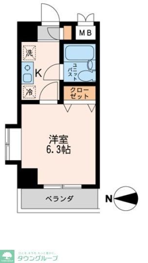 品川区豊町のマンションの間取り